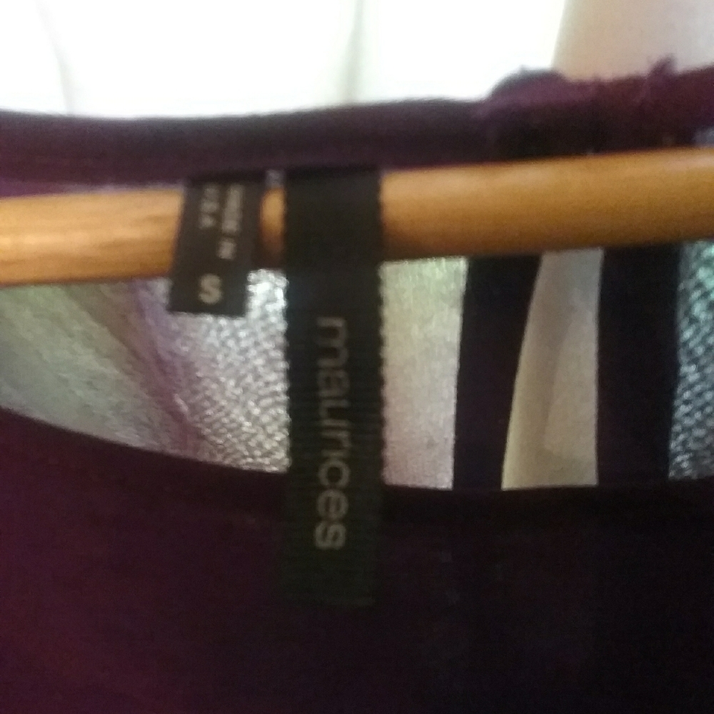 🌹Maurices purple  puff sleeve tunic - Picture 3 of 4